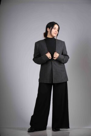 Graphite Glacier Checked Blazer