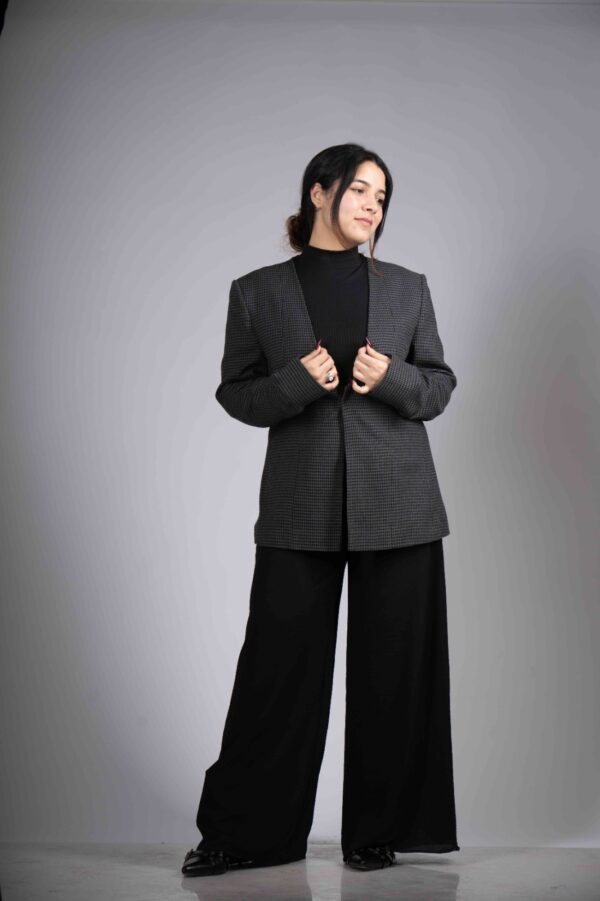 Graphite Glacier Checked Blazer