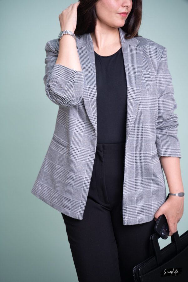 Heather Check Blazer - Image 2