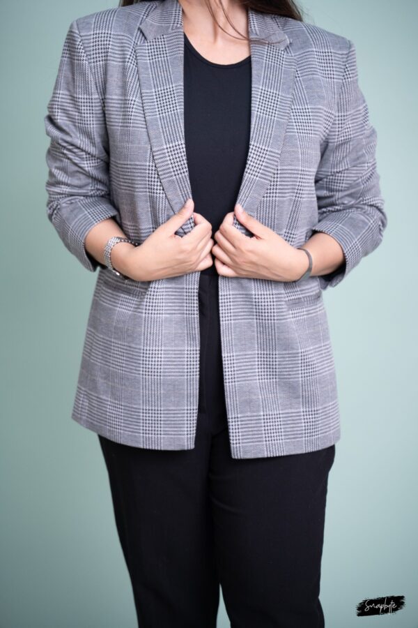 Heather Check Blazer - Image 4