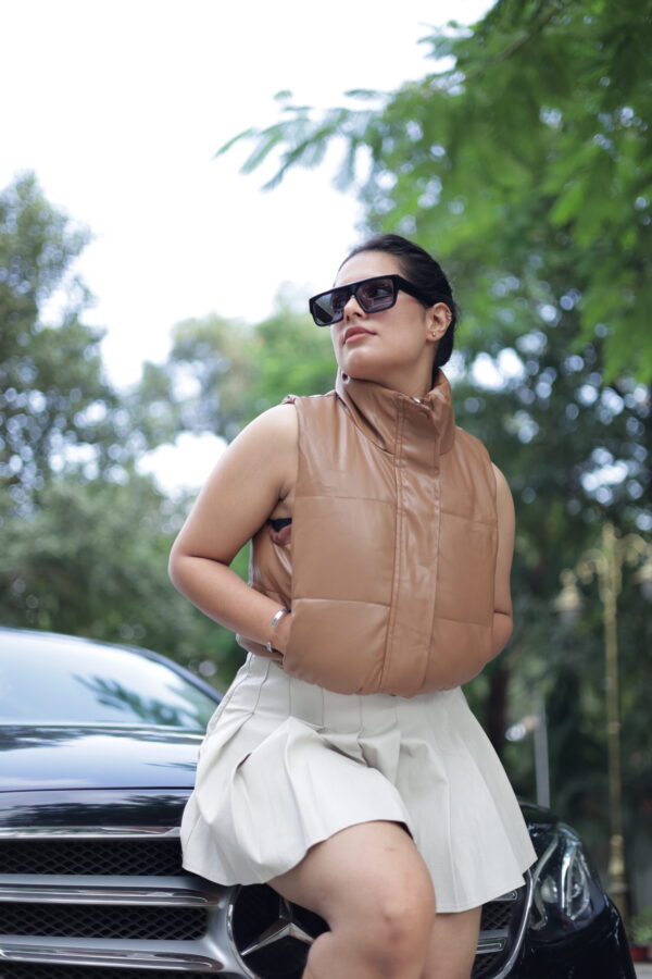 Leather Crop Jacket - Image 4